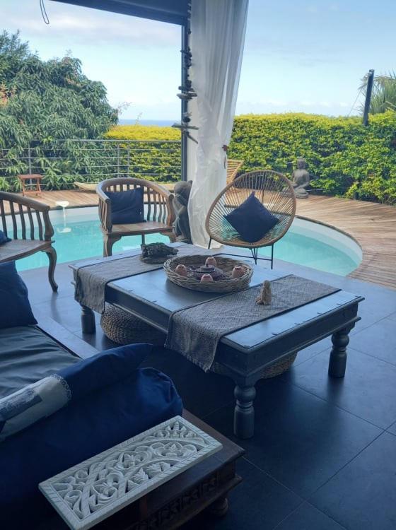Suite Indigo Jacuzzi Prive Piscine Vue Mer Acces Cuisine Laverie Saint Pierre Exteriér fotografie
